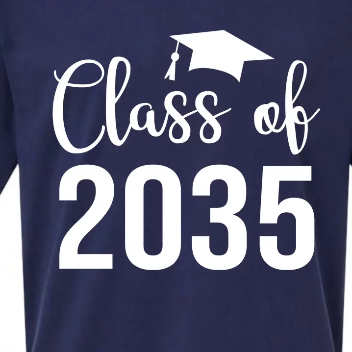 Class Of 2035 Graduation Sueded Cloud Jersey T-Shirt