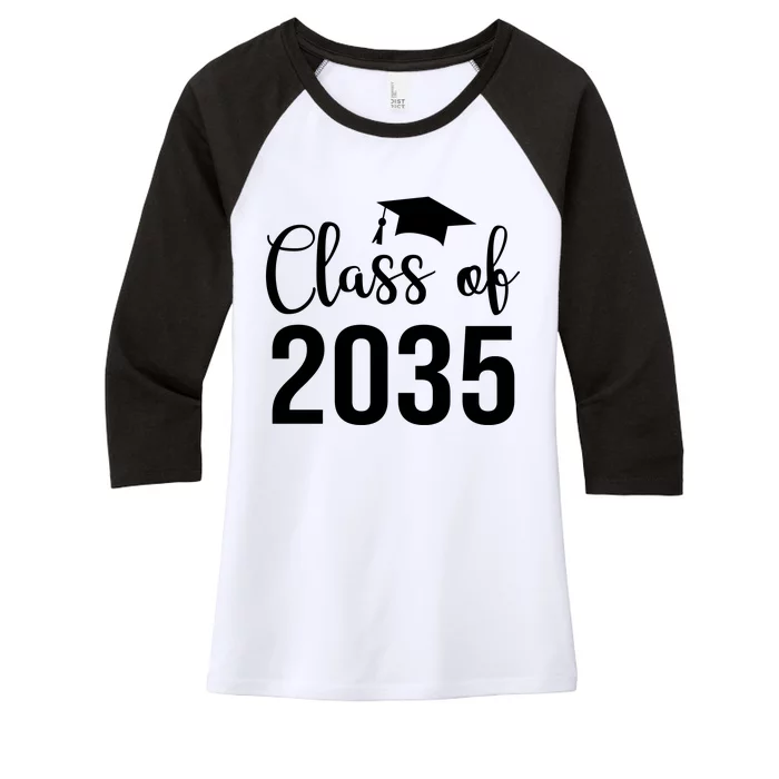 Class Of 2035 Graduation Women's Tri-Blend 3/4-Sleeve Raglan Shirt