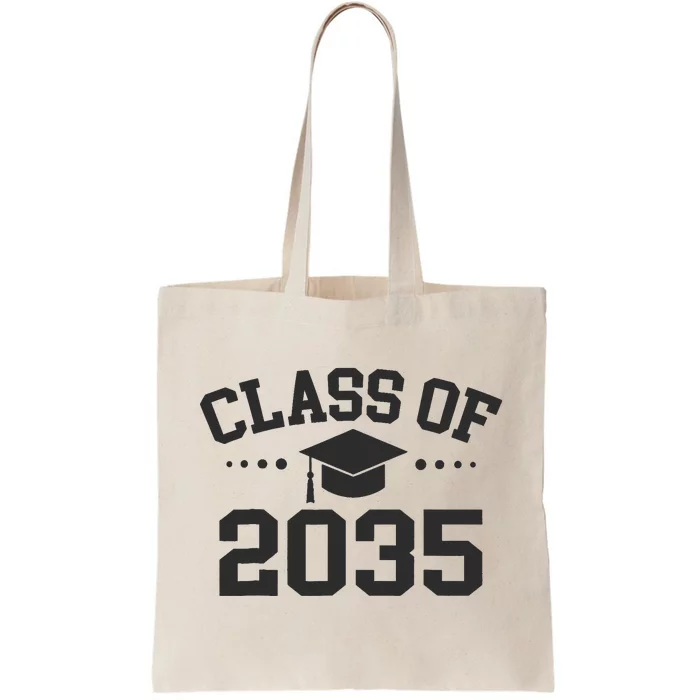 Class Of 2035 Grow With Me Space For Handprints On The Back Tote Bag