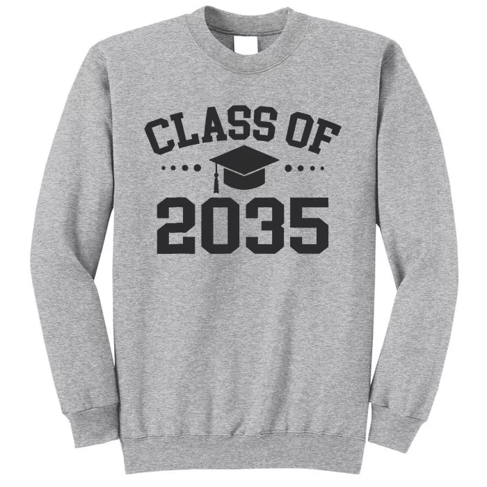 Class Of 2035 Grow With Me Space For Handprints On The Back Tall Sweatshirt