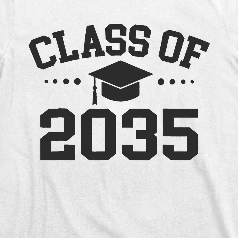 Class Of 2035 Grow With Me Space For Handprints On The Back T-Shirt