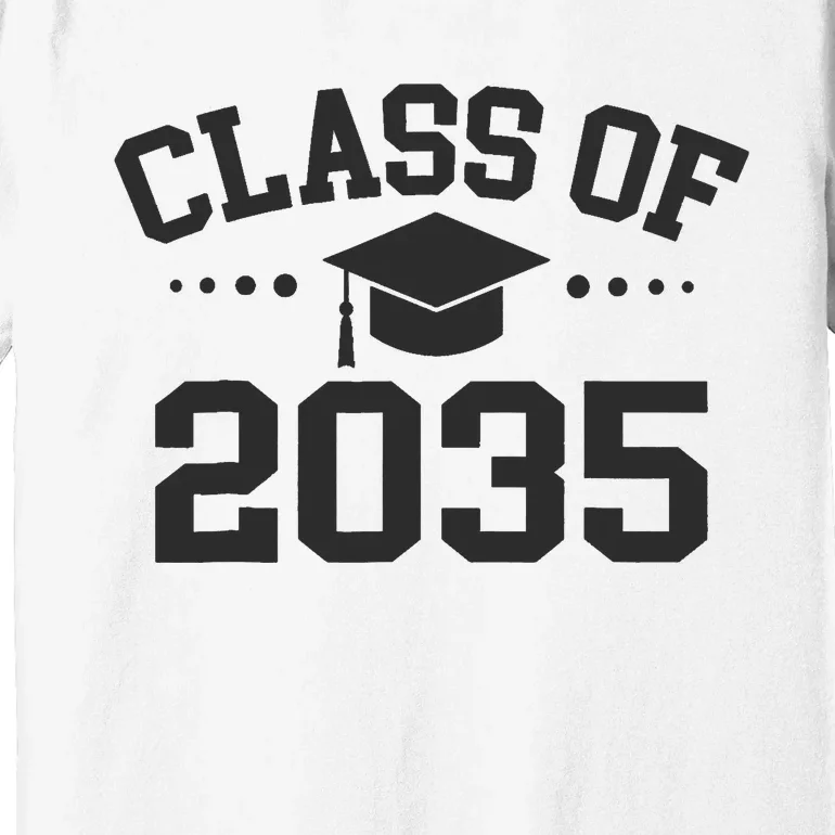 Class Of 2035 Grow With Me Space For Handprints On The Back Premium T-Shirt