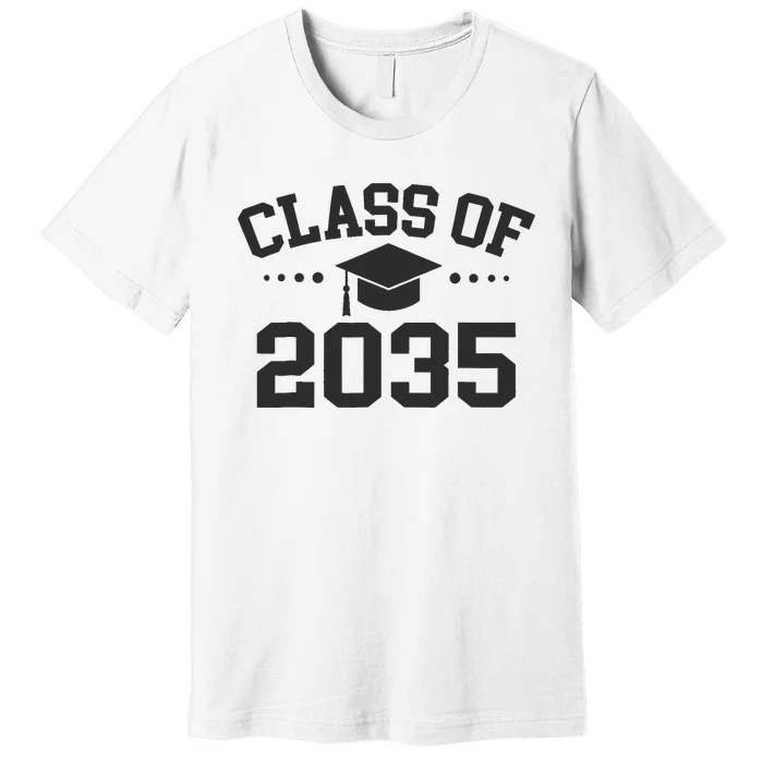 Class Of 2035 Grow With Me Space For Handprints On The Back Premium T-Shirt