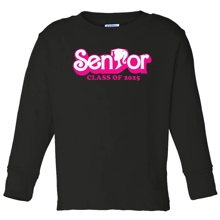 Class Of 2025 Senior Design Funny Seniors 2025 Toddler Long Sleeve Shirt