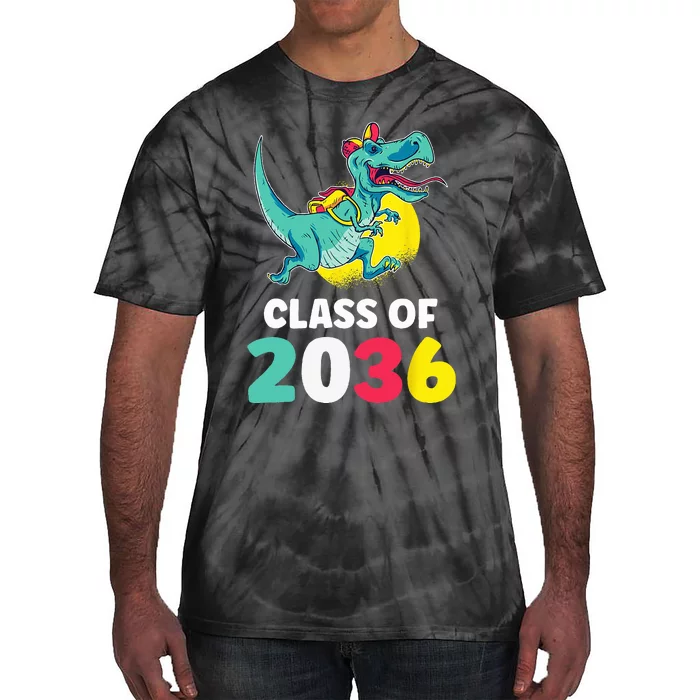 Class Of 2036 Back To School Kindergarten Trex Dinosaur Tie-Dye T-Shirt