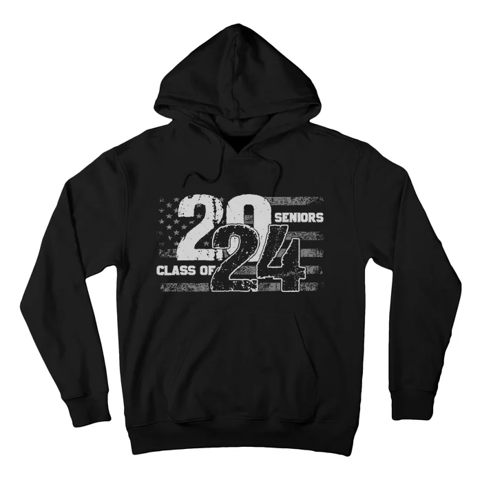 Class Of 2024 Distressed American Flag Seniors Hoodie