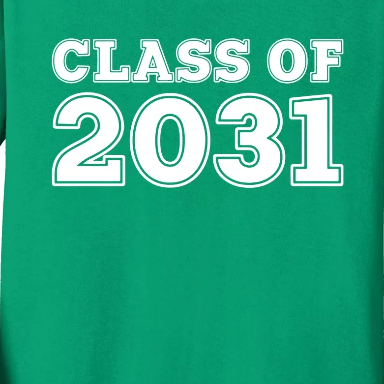 Class Of 2031 Kids Long Sleeve Shirt