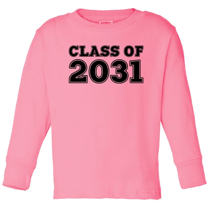 Class Of 2031 Toddler Long Sleeve Shirt