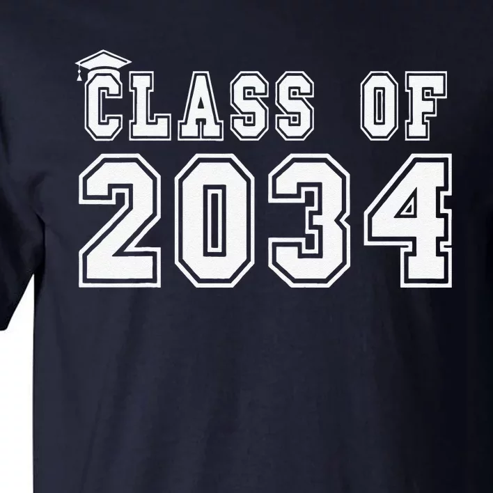 Class Of 2034 Graduation First Day Of Kindergarten PreK Gift Tall T-Shirt