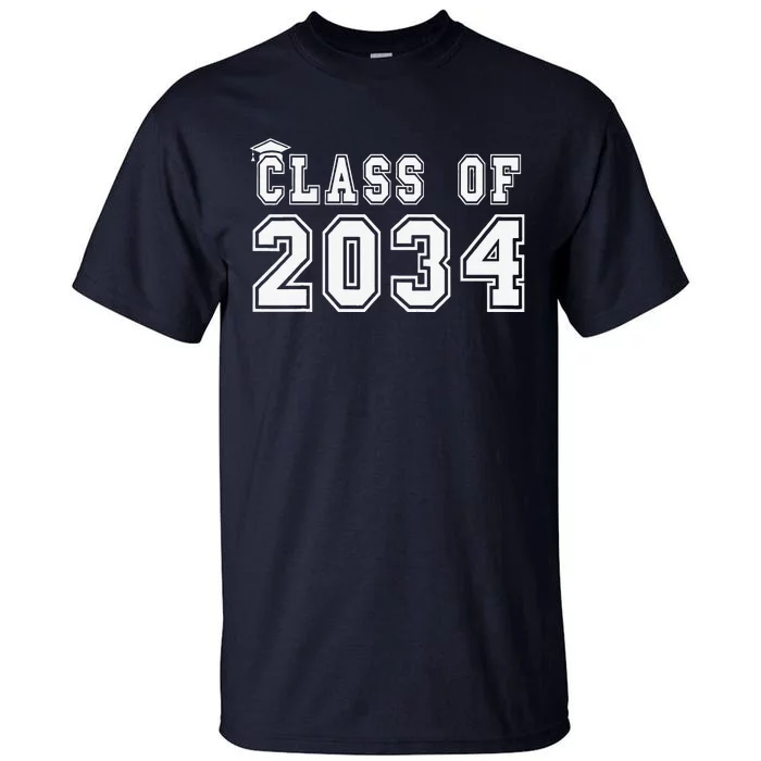 Class Of 2034 Graduation First Day Of Kindergarten PreK Gift Tall T-Shirt