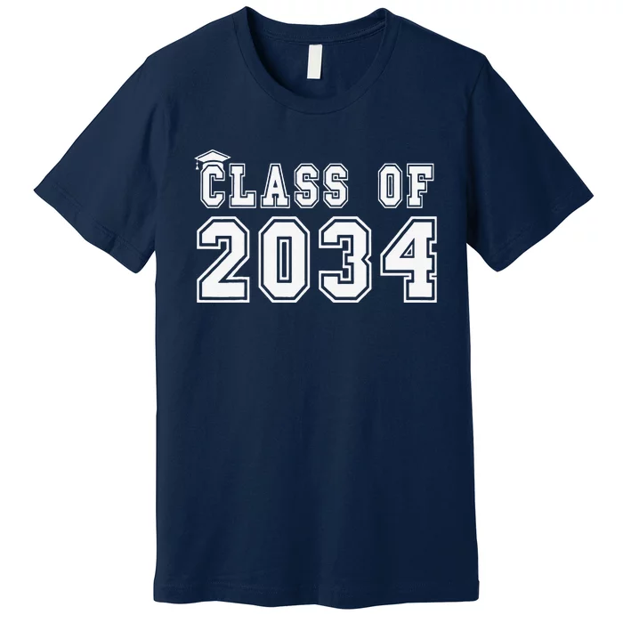 Class Of 2034 Graduation First Day Of Kindergarten PreK Gift Premium T-Shirt