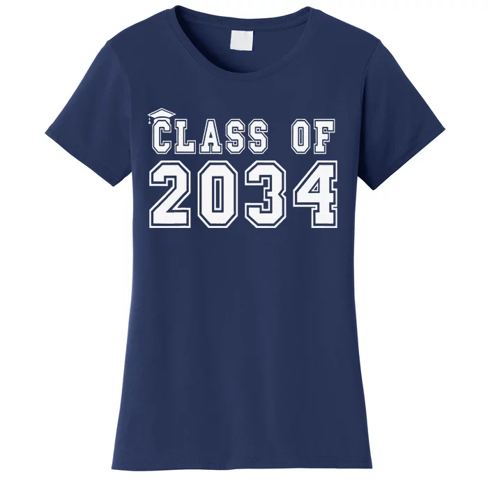 Class Of 2034 Graduation First Day Of Kindergarten PreK Gift Women's T-Shirt