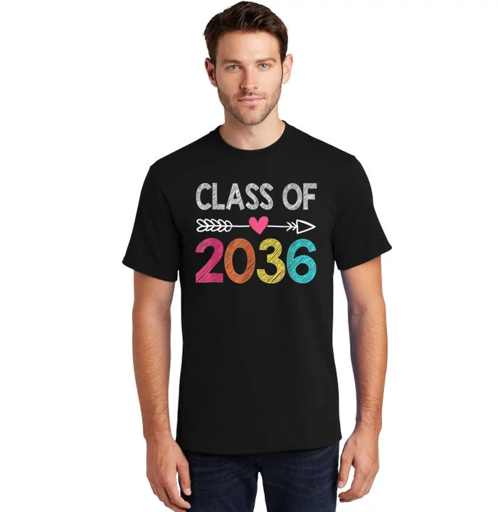 Class Of 2036 Pre-K Graduate Preschool Graduation Tall T-Shirt