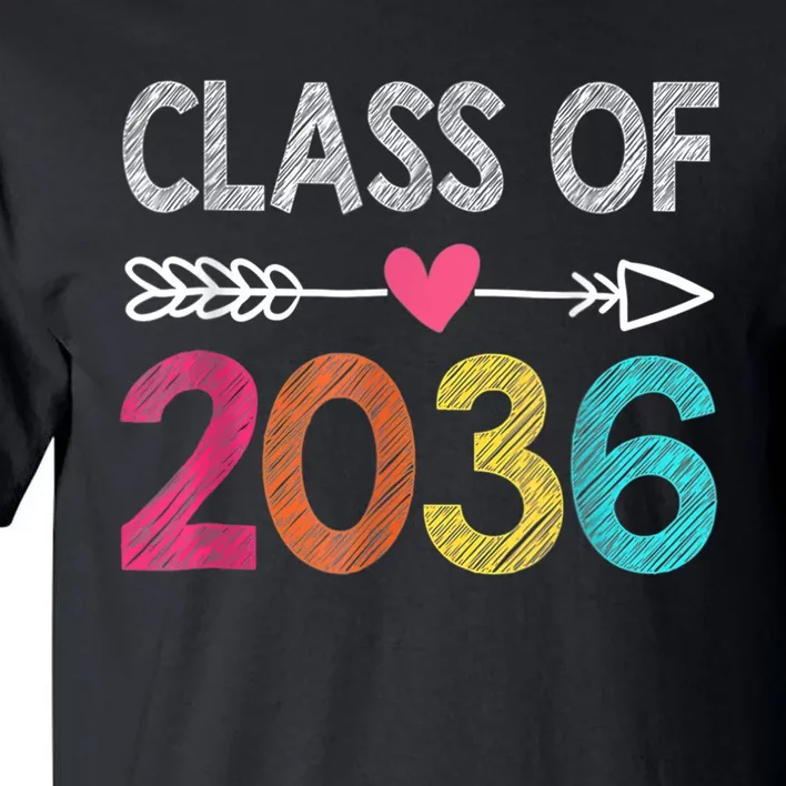 Class Of 2036 Pre-K Graduate Preschool Graduation Tall T-Shirt