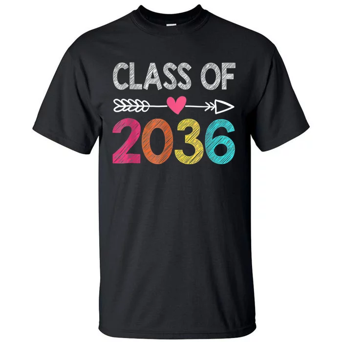 Class Of 2036 Pre-K Graduate Preschool Graduation Tall T-Shirt