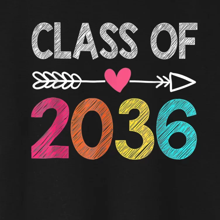 Class Of 2036 Pre-K Graduate Preschool Graduation Women's Crop Top Tee