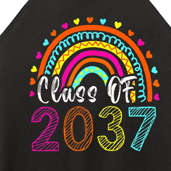 Class Of 2037 Kindergarten Prek Grow With Me Graduation Women’s Perfect Tri Rocker Tank