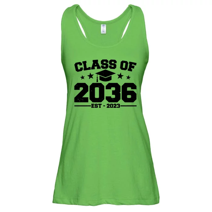 Class Of 2036 Grow With Me Kindergarten Graduation Ladies Essential Flowy Tank