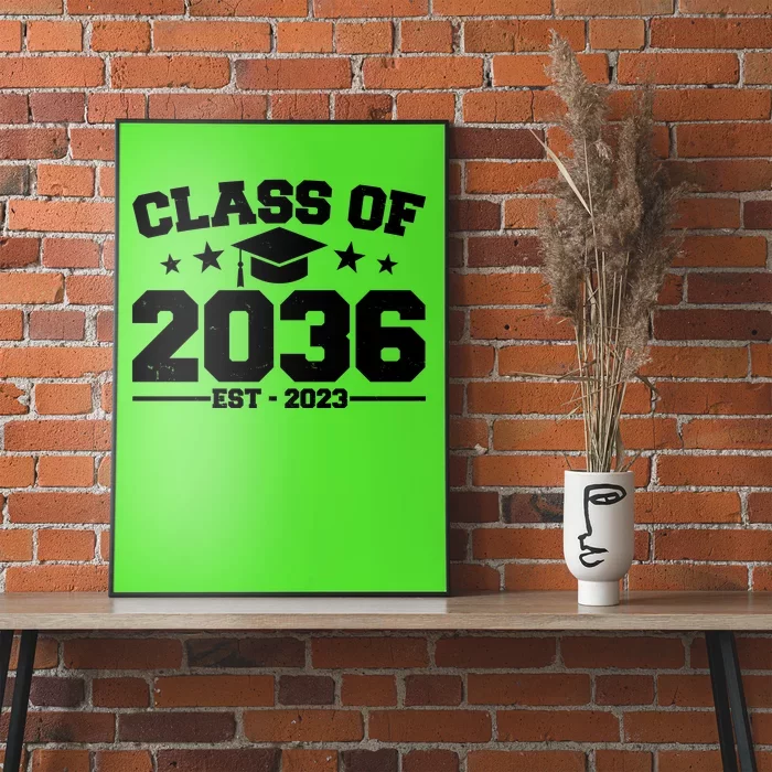 Class Of 2036 Grow With Me Kindergarten Graduation Poster