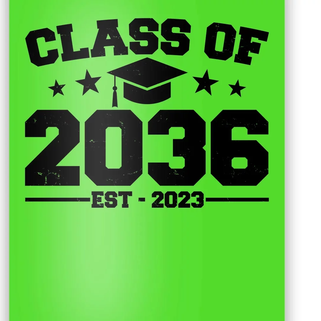 Class Of 2036 Grow With Me Kindergarten Graduation Poster