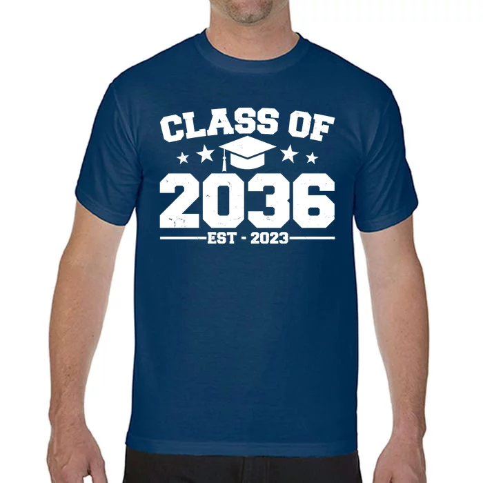 Class Of 2036 Grow With Me Kindergarten Graduation Comfort Colors T-Shirt