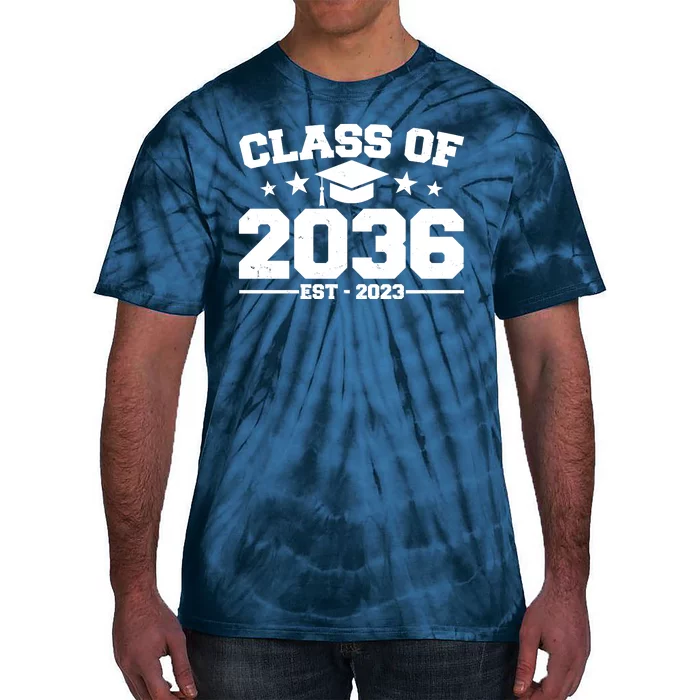 Class Of 2036 Grow With Me Kindergarten Graduation Tie-Dye T-Shirt