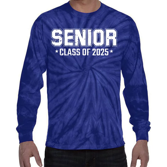 Class Of 2025 Senior Graduation High School College Graduate Tie-Dye Long Sleeve Shirt