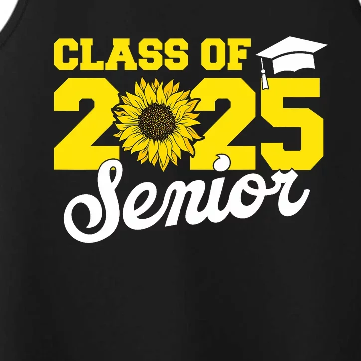 Class Of 2025 Senior 2025 Sunflower Back To School 2025 Girl Performance Tank