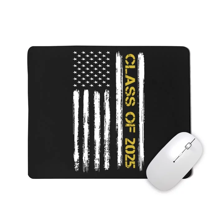 Class Of 2025 Senior Patriotic American Flag Graduation Gift Mousepad