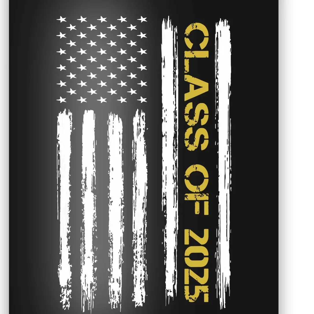 Class Of 2025 Senior Patriotic American Flag Graduation Gift Poster