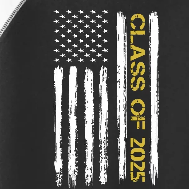 Class Of 2025 Senior Patriotic American Flag Graduation Gift Toddler Fine Jersey T-Shirt