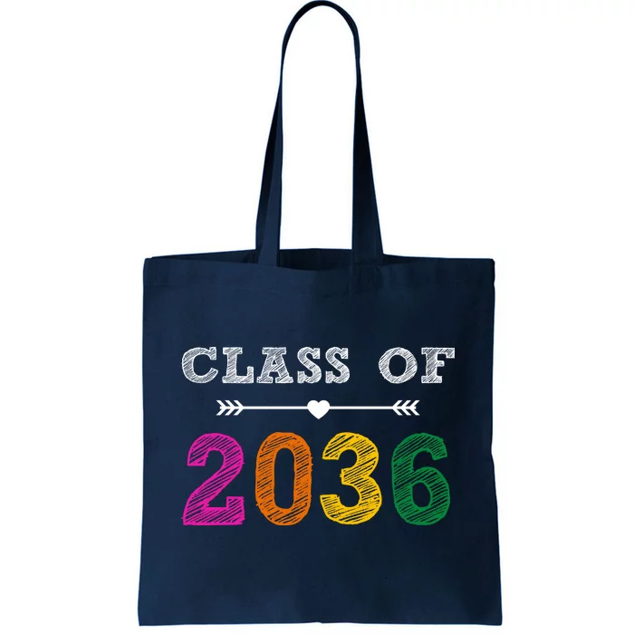 Class Of 2036 Colorful Graduation Gift Tote Bag