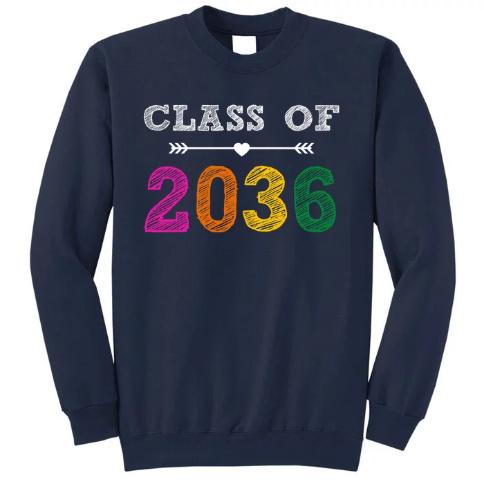 Class Of 2036 Colorful Graduation Gift Tall Sweatshirt