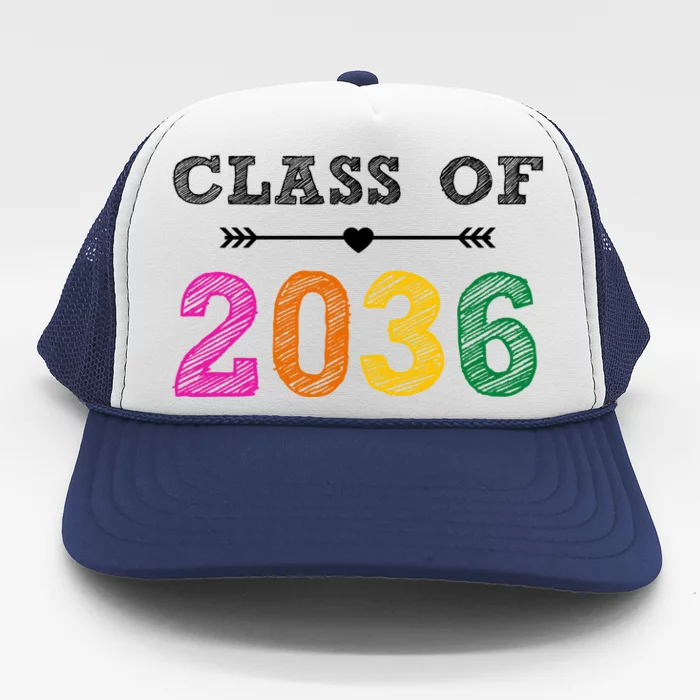 Class Of 2036 Colorful Graduation Gift Trucker Hat