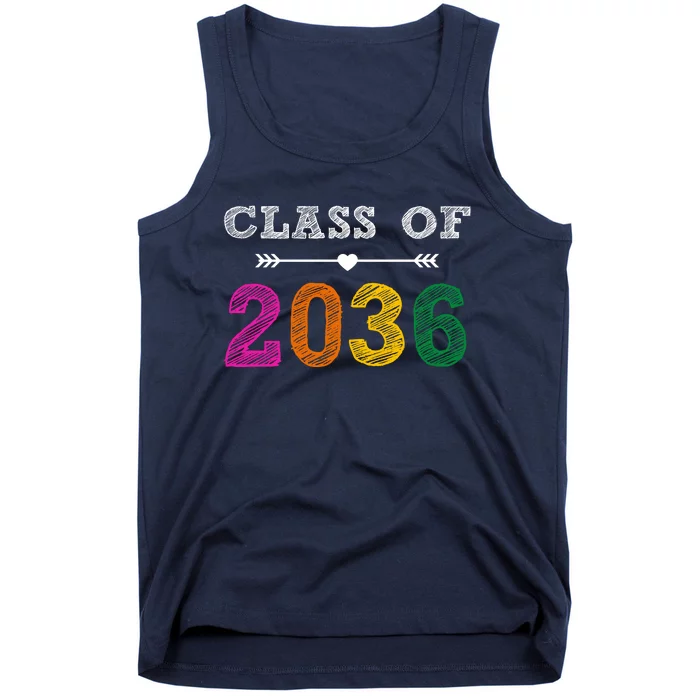 Class Of 2036 Colorful Graduation Gift Tank Top