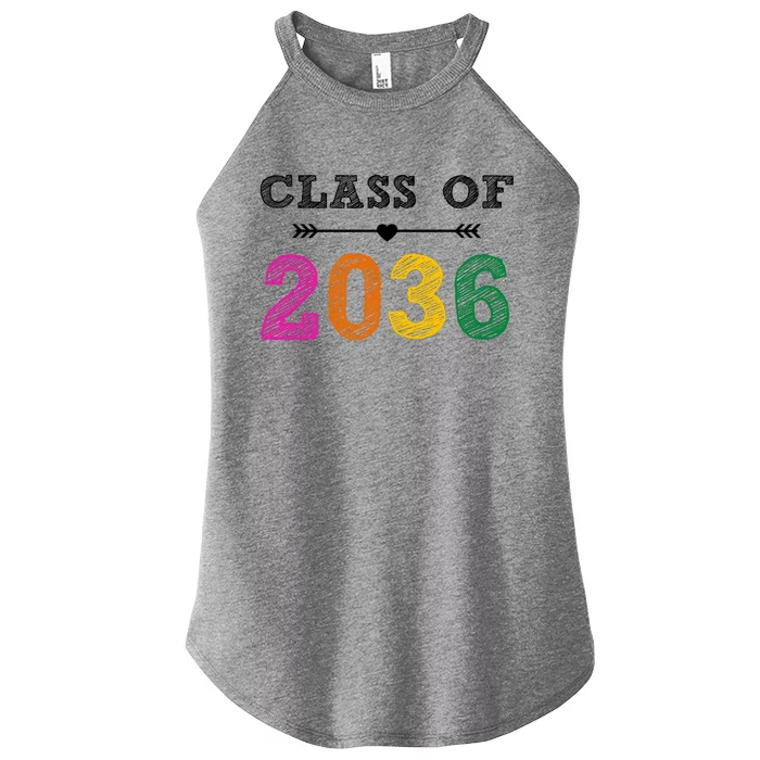 Class Of 2036 Colorful Graduation Gift Women’s Perfect Tri Rocker Tank