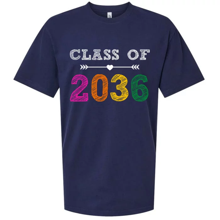 Class Of 2036 Colorful Graduation Gift Sueded Cloud Jersey T-Shirt