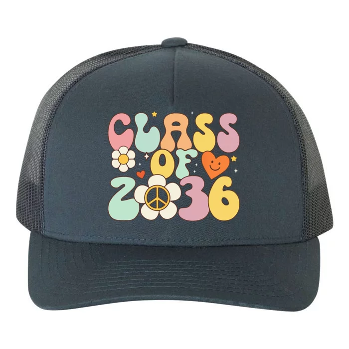 Class Of 2036 Hippie Peace Grow Me Kindergarten To Graduate Yupoong Adult 5-Panel Trucker Hat