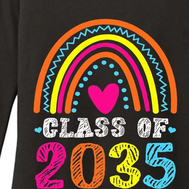 CLASS OF 2035 Kindergarten Grow With Me Student School Womens CVC Long Sleeve Shirt