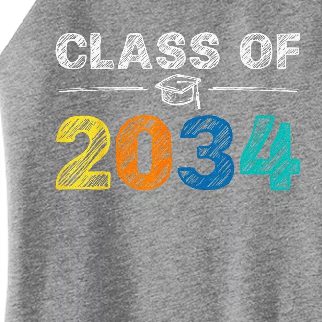 Class Of 2034 Grow With Me First Day Of School Graduation Cute Women’s Perfect Tri Rocker Tank