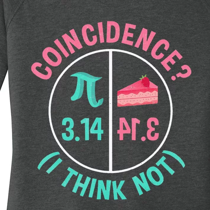 Celebrated On 3-14 March 14th Pi Equals Pie For Pi Day Women's Perfect Tri Tunic Long Sleeve Shirt