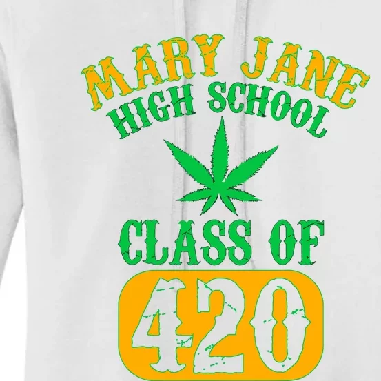 Class Of 420 Marijuana Cannabis Pothead Stoner Women's Pullover Hoodie