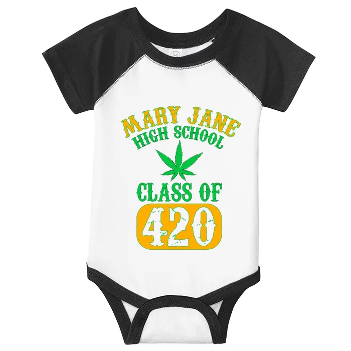 Class Of 420 Marijuana Cannabis Pothead Stoner Infant Baby Jersey Bodysuit