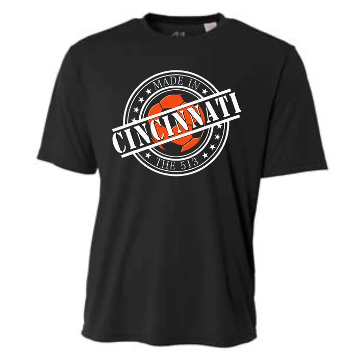 Cincinnati Ohio 513 Soccer Squad Cooling Performance Crew T-Shirt