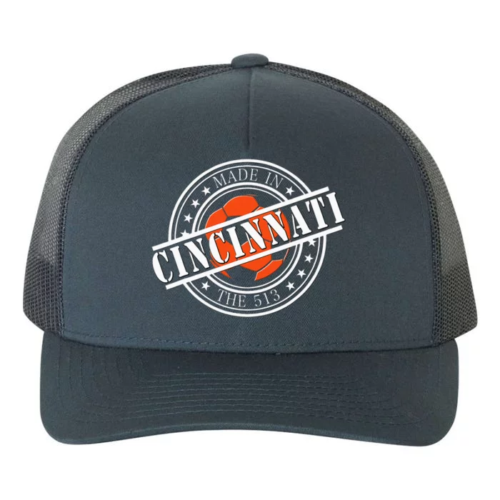 Cincinnati Ohio 513 Soccer Squad Yupoong Adult 5-Panel Trucker Hat