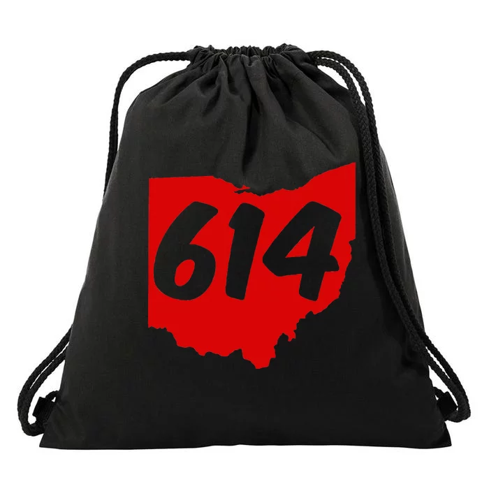 Columbus Ohio 614 Area Code 614 Drawstring Bag