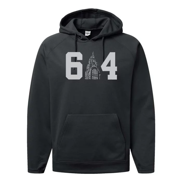 Columbus Ohio 614 Performance Fleece Hoodie