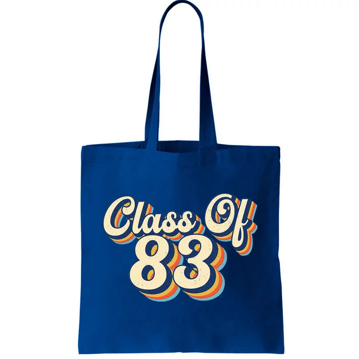 Class Of 83 1983 Graduation High School Reunion Vintage Tote Bag