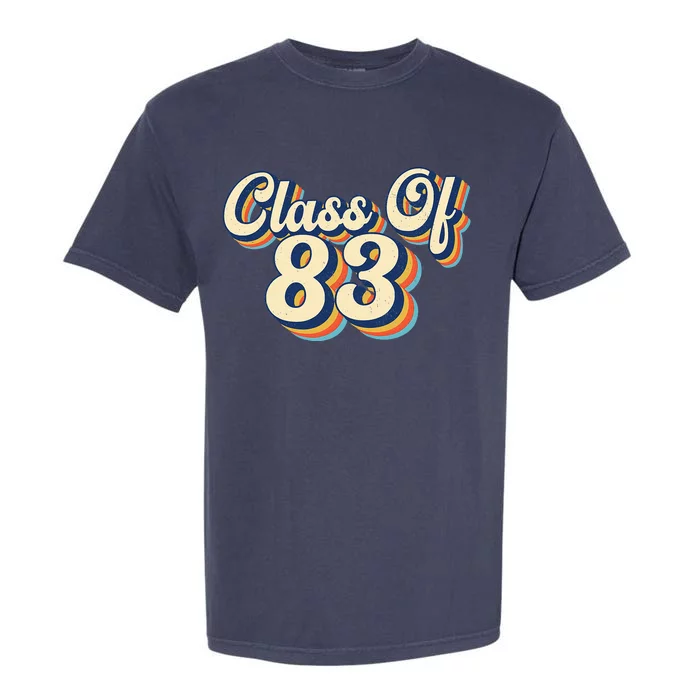 Class Of 83 1983 Graduation High School Reunion Vintage Garment-Dyed Heavyweight T-Shirt