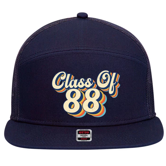 Class Of 88 1988 Graduation High School Reunion Vintage 7 Panel Mesh Trucker Snapback Hat